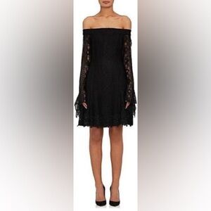 NICHOLAS NWT Cornelli Lace A-Line Dress‎ in Black Off the Shoulder- Size 4